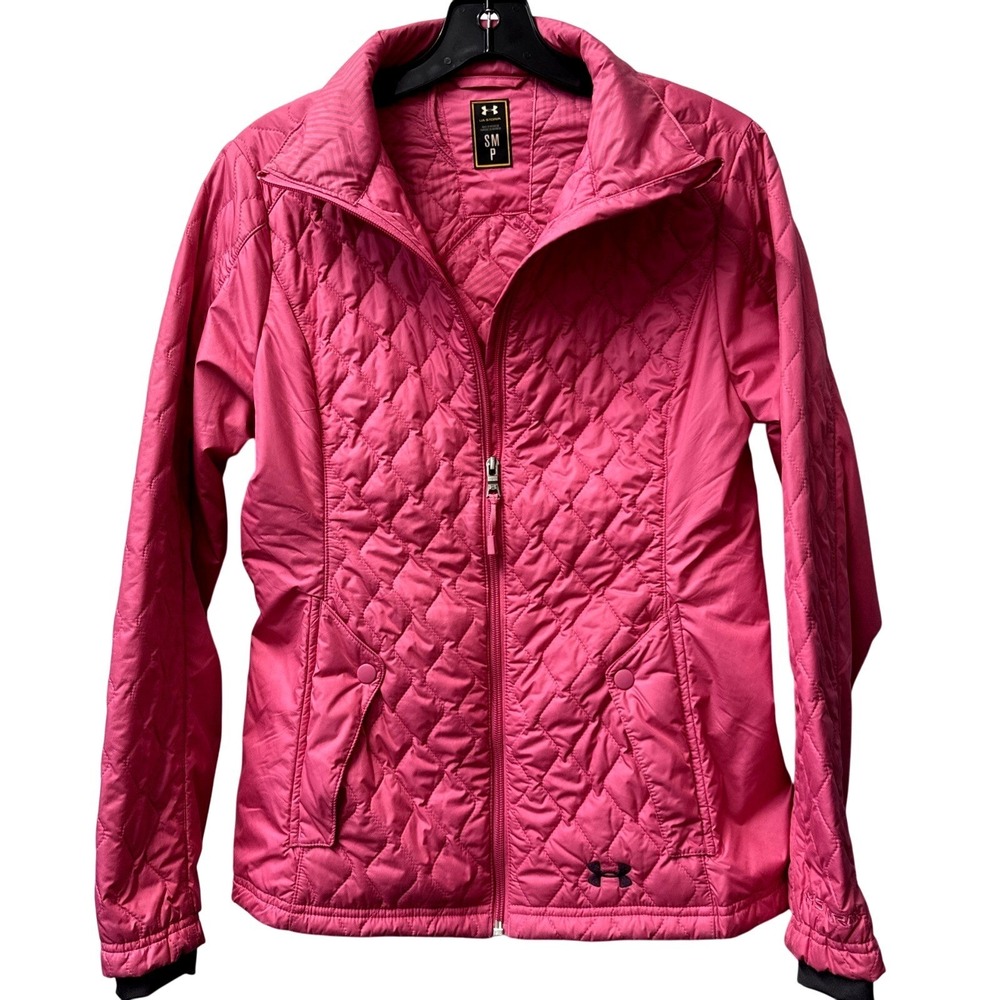 Womens Under Armour Storm Quilted Coldgear Infrared Wendy Pink Puffer Coat Small
